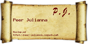 Peer Julianna névjegykártya