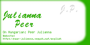 julianna peer business card